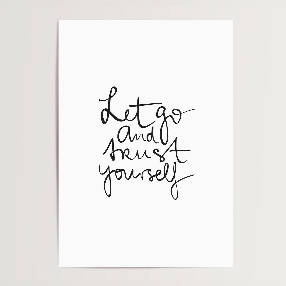 Let Go And Trust The Universe Boho Art Print - Image 4