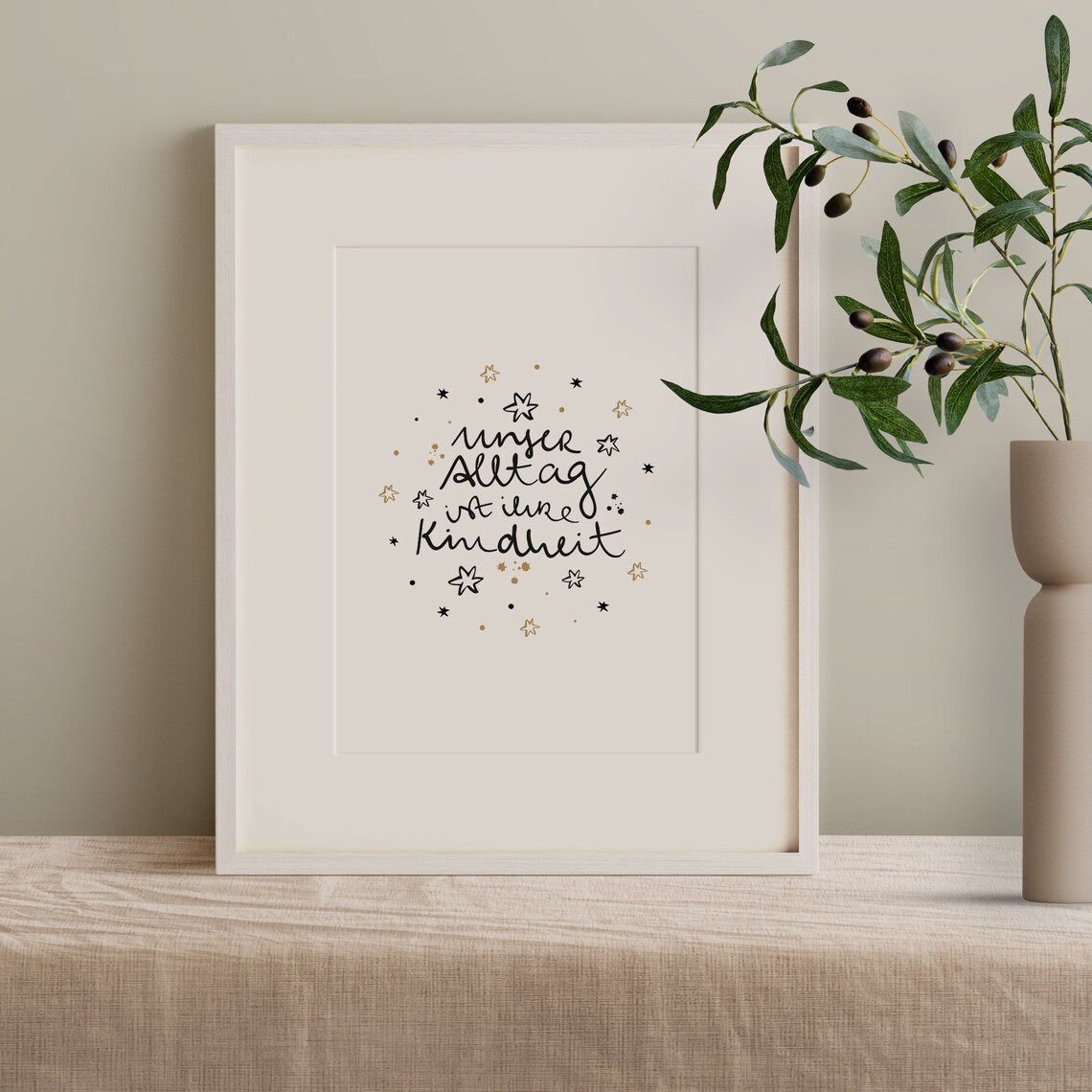 Unser Alltag Ist Ihre Kindheit Typography Art Print - Image 2