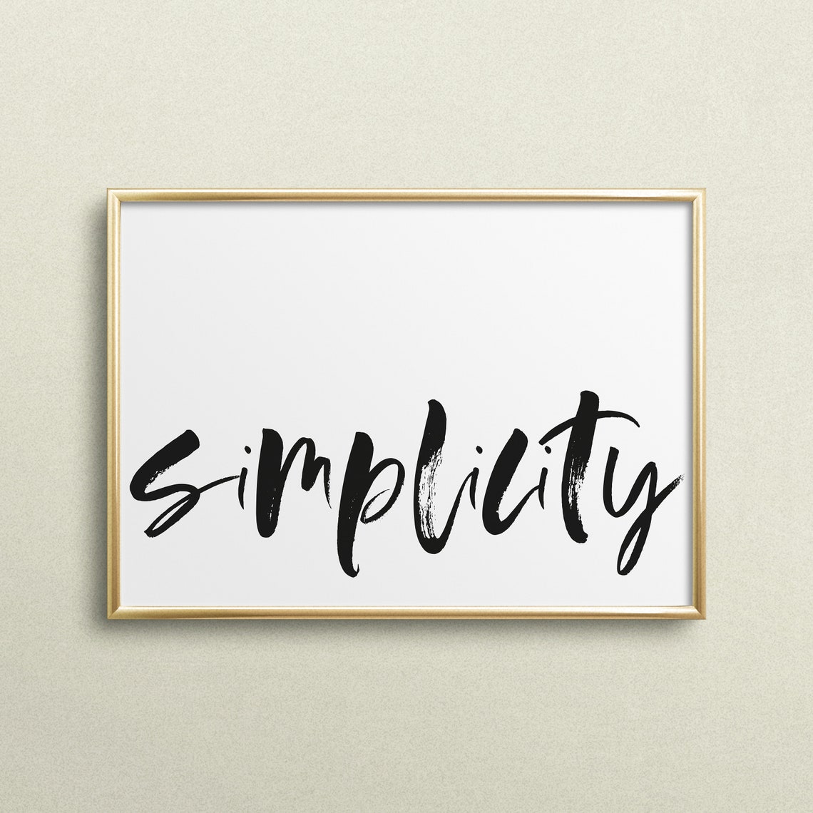 Simplicity Bold Brush Script Modern Minimalist Typography Poster