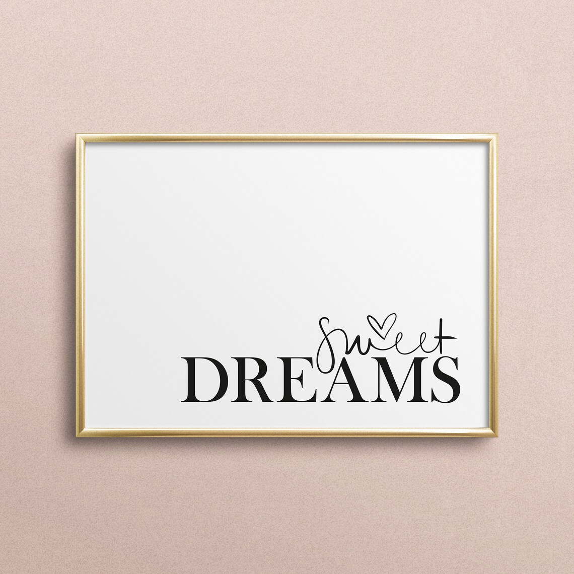Sweet Dreams Typography Art Print, Nursery Decor