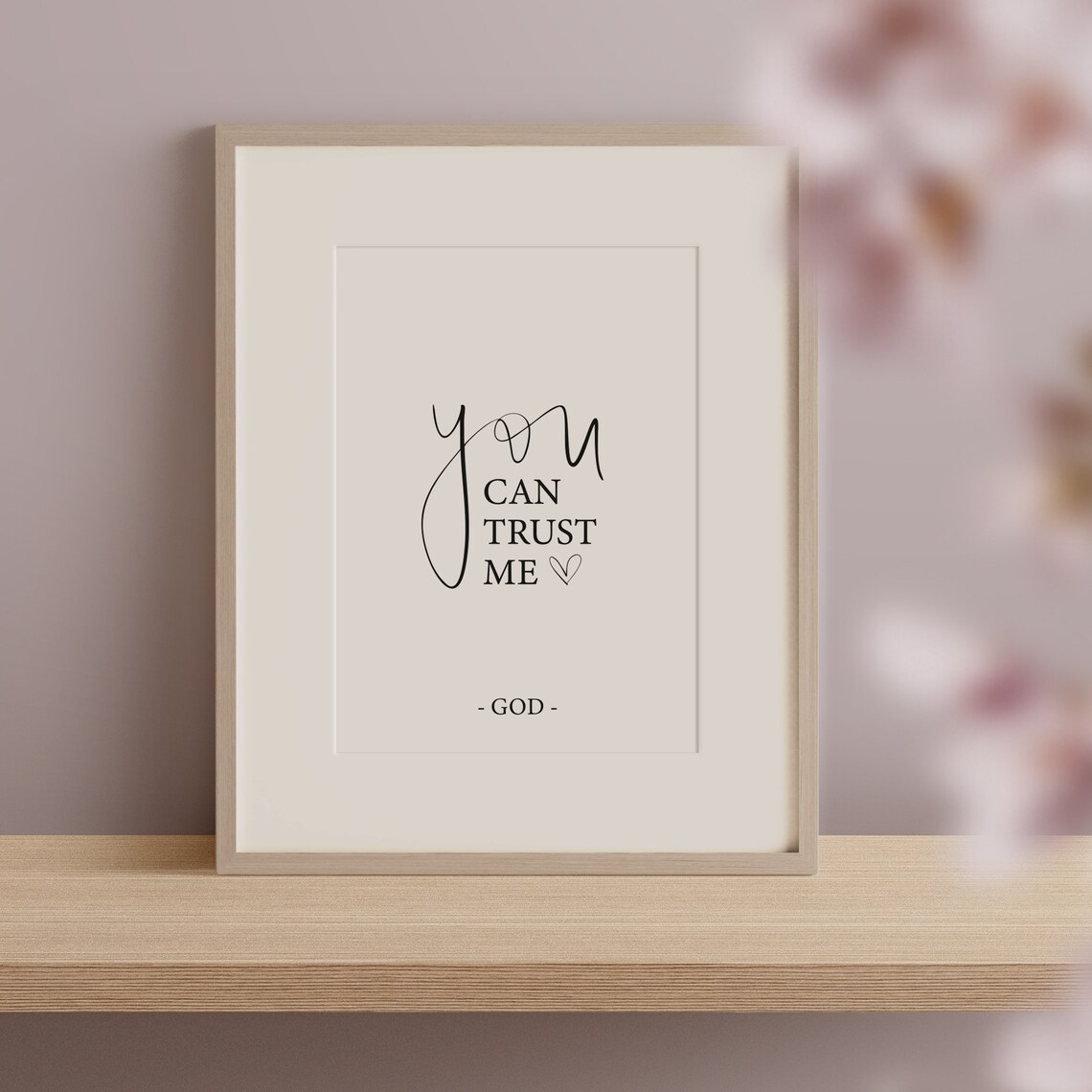 You Can Trust Me God Typography Art Print - Image 2