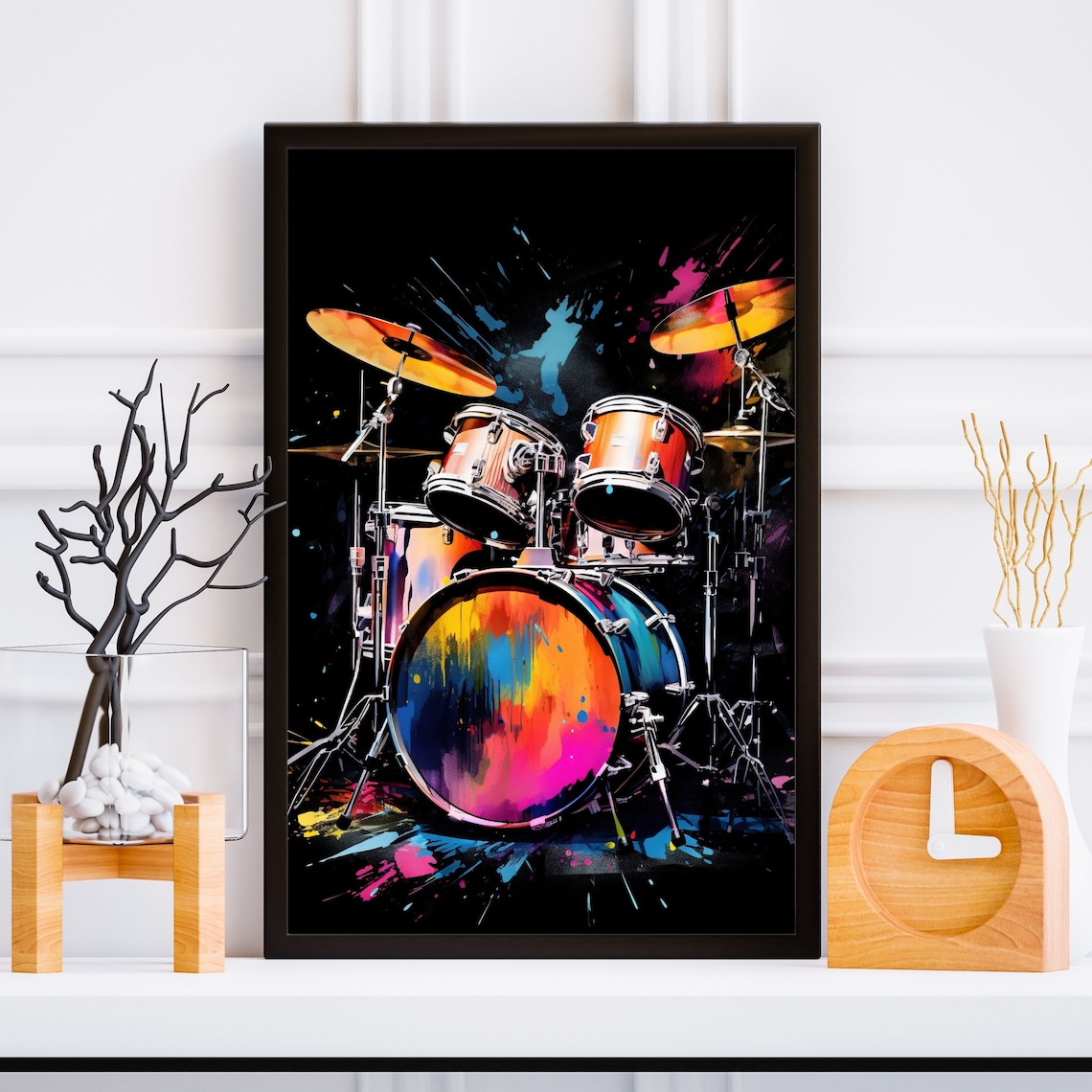 Drums Musical Instrument Studio Decor Art Print - Image 2