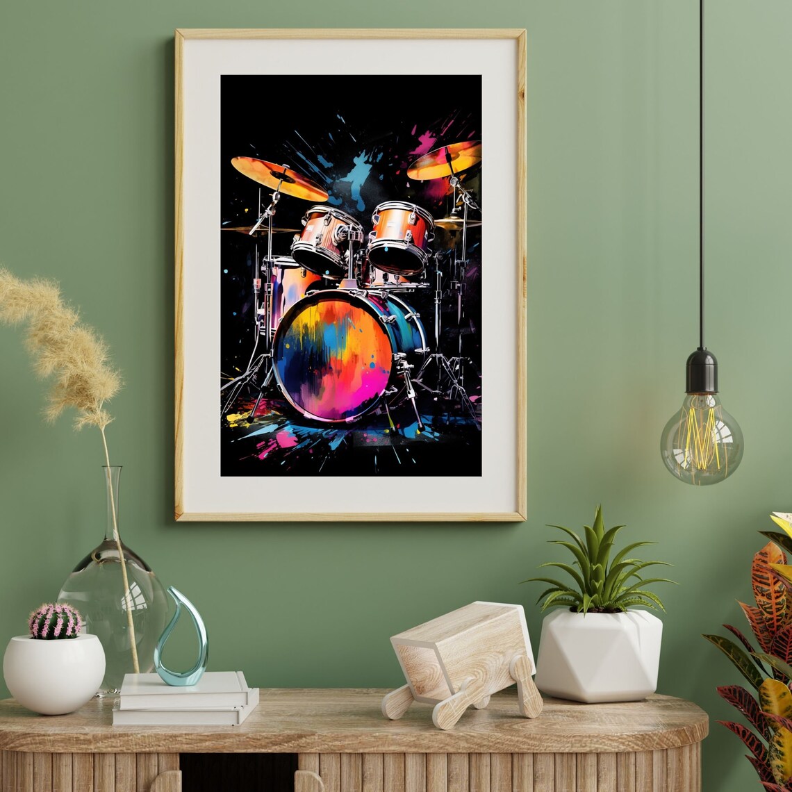 Drums Musical Instrument Studio Decor Art Print - Image 3