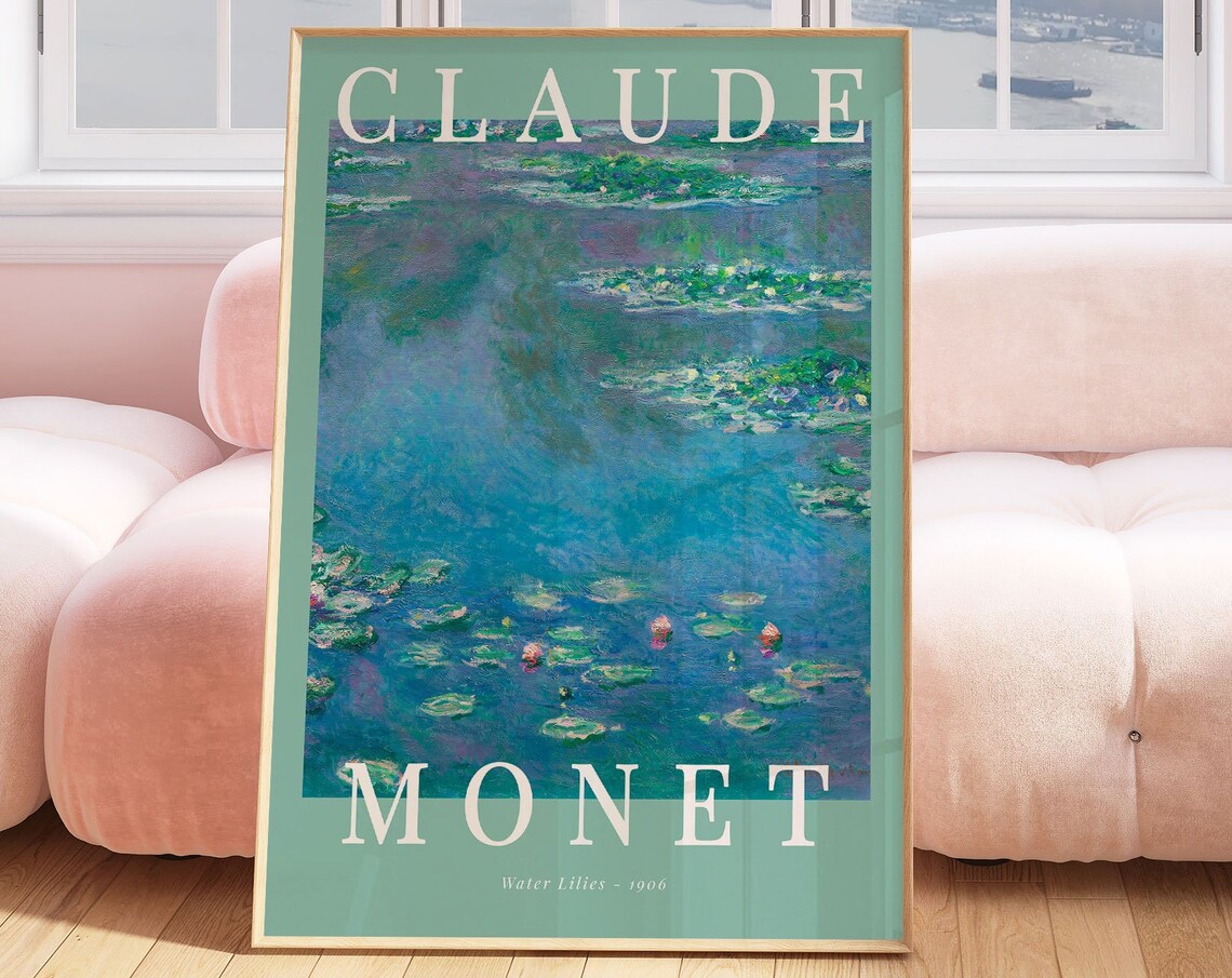 Claude Monet Water Lilies 1906 Impressionist Pond Floral Masterpiece Poster
