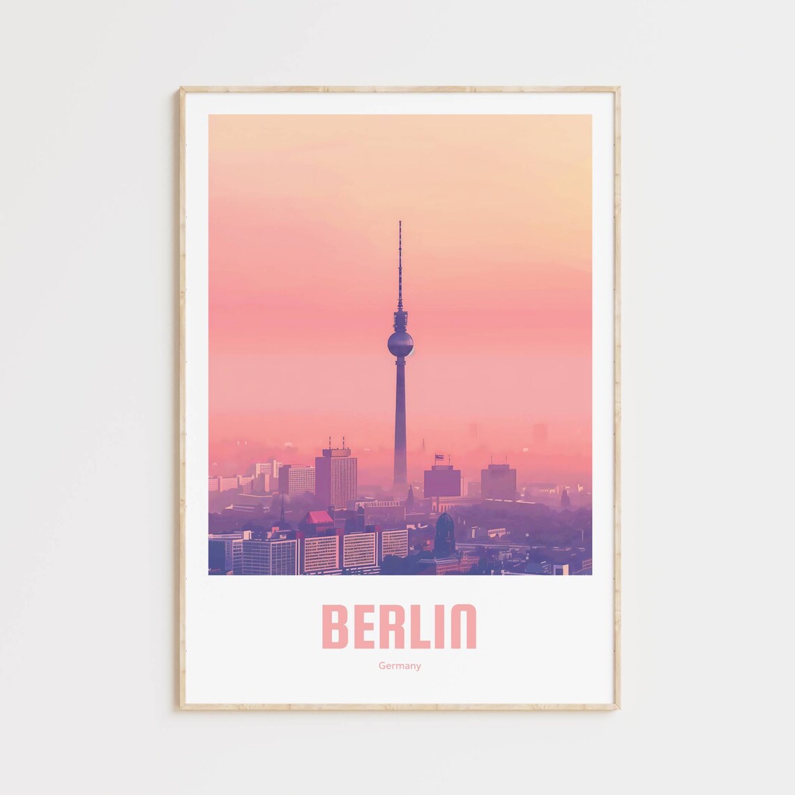 Berlin Vintage Travel Poster, Retro City Print
