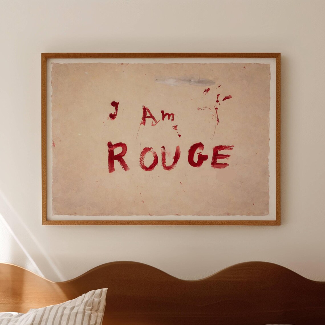 I Am Rouge Minimalist Abstract Quote Art Print