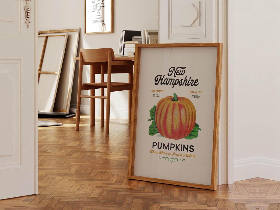 New Hampshire Pumpkins From Pies To Soups Fall Harvest Poster