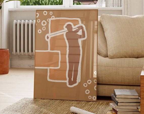 Golf Poster Boho Minimalist Prints Modern Art Bohominimalistdecor Religious Art Physical Poster Print Shipped To You