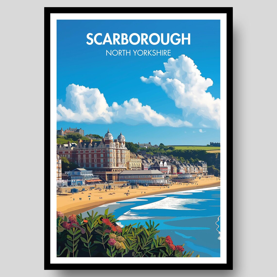 Scarborough, Yorkshire North Travel Poster Print