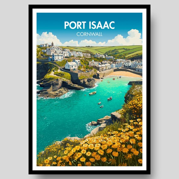 Port Isaac Cornwall Travel Poster