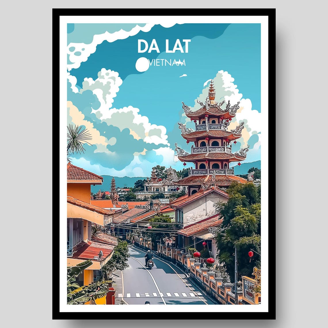 Da Lat Vietnam Souvenir Travel Poster