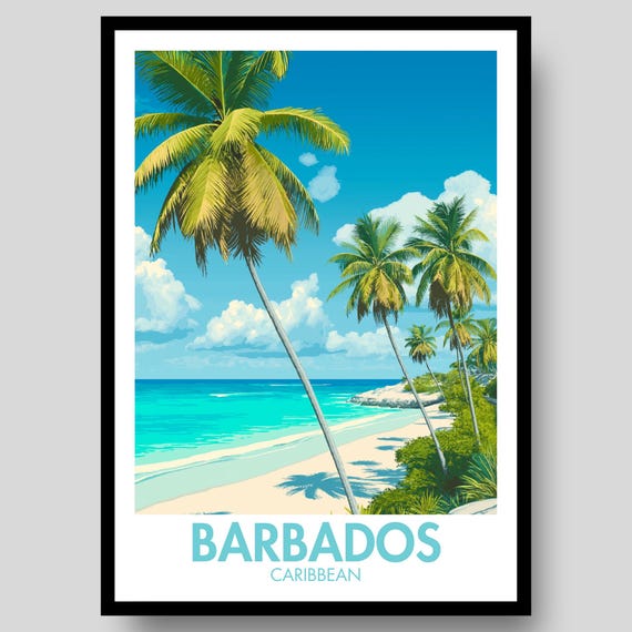 Barbados Caribbean Travel Poster