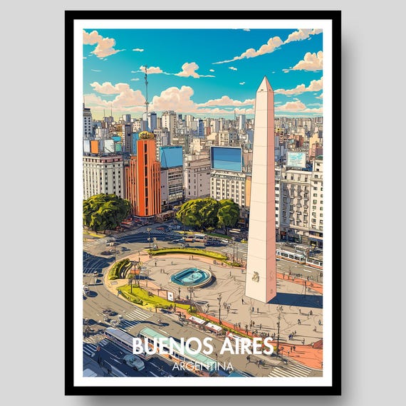 Buenos Aires Poster Argentina Print Wall Art