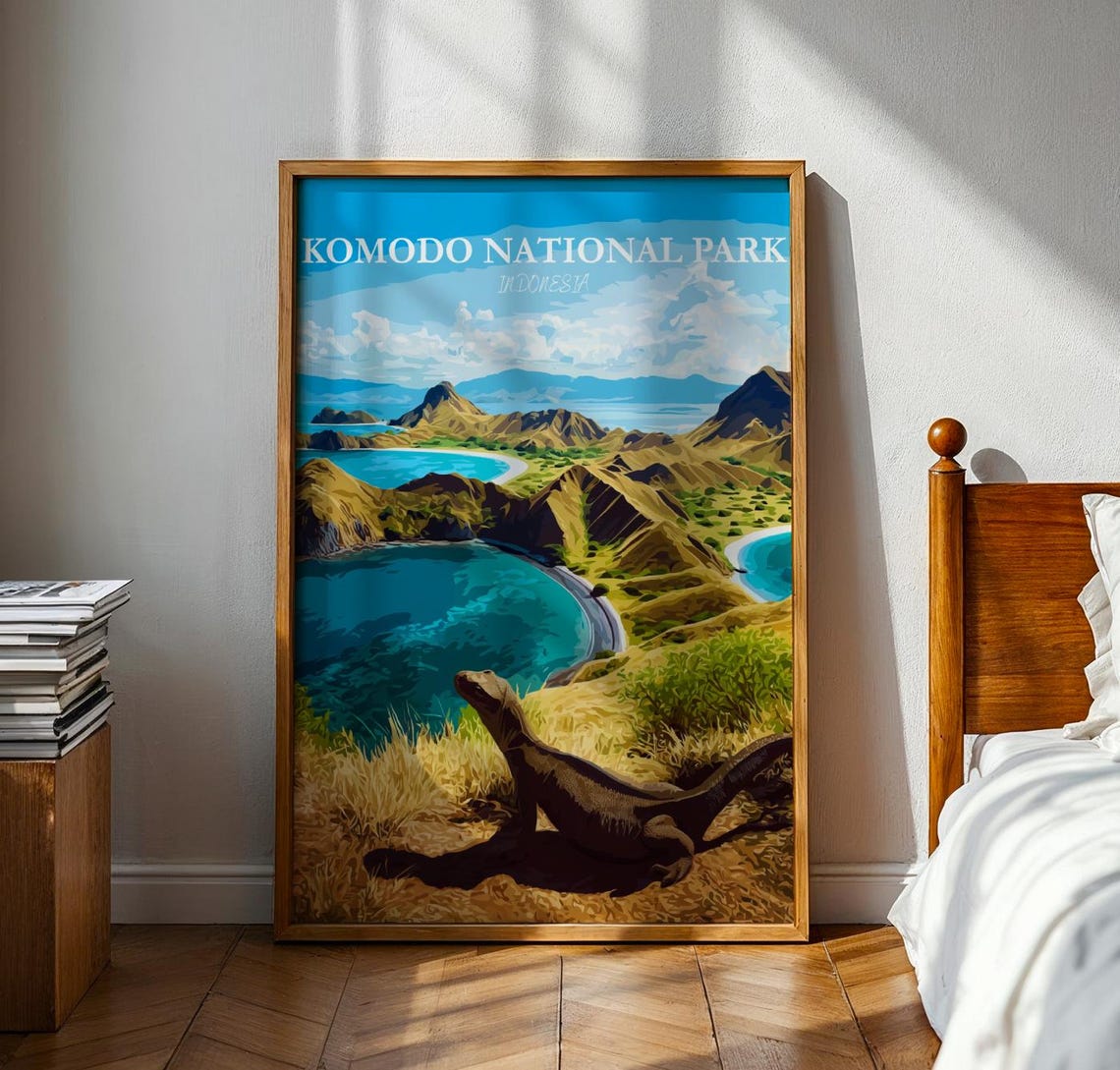 Komodo National Park Indonesia Dragon Turquoise Bay View Poster