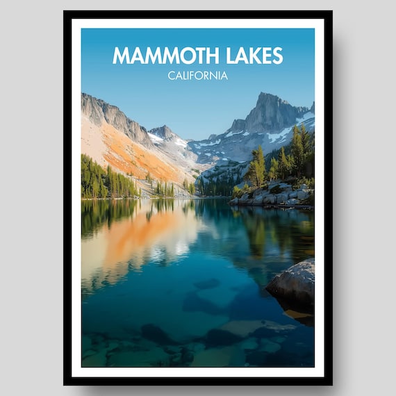 Mammoth Lakes California Alpine Lake Mountain Reflection Poster
