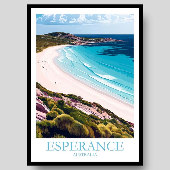 Esperance Poster Australia Western Australian Wall Art Surf Ocean Beach Print
