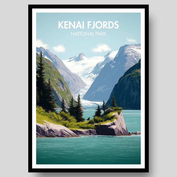 Kenai Fjords National Park Scenic Tidewater Glacier View Poster