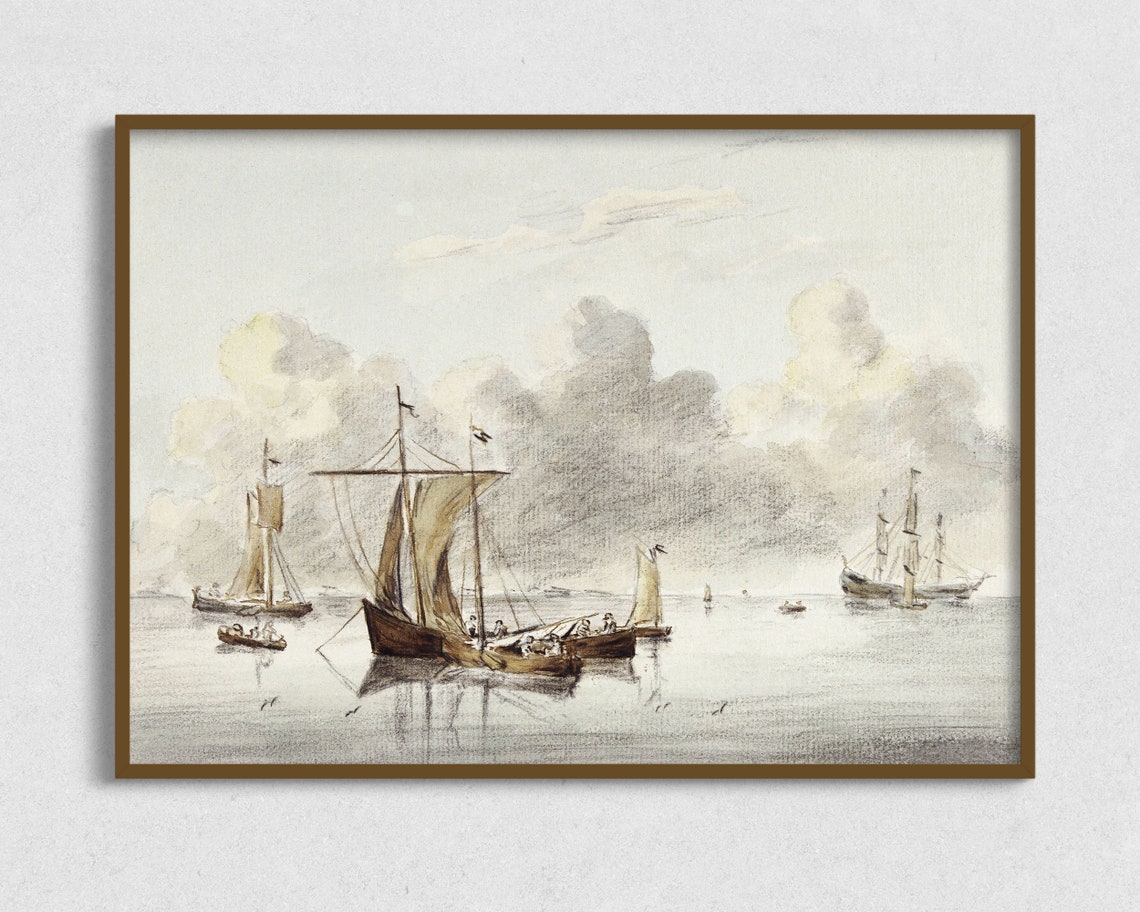 Vintage Nautical Sailing Ship Art Print