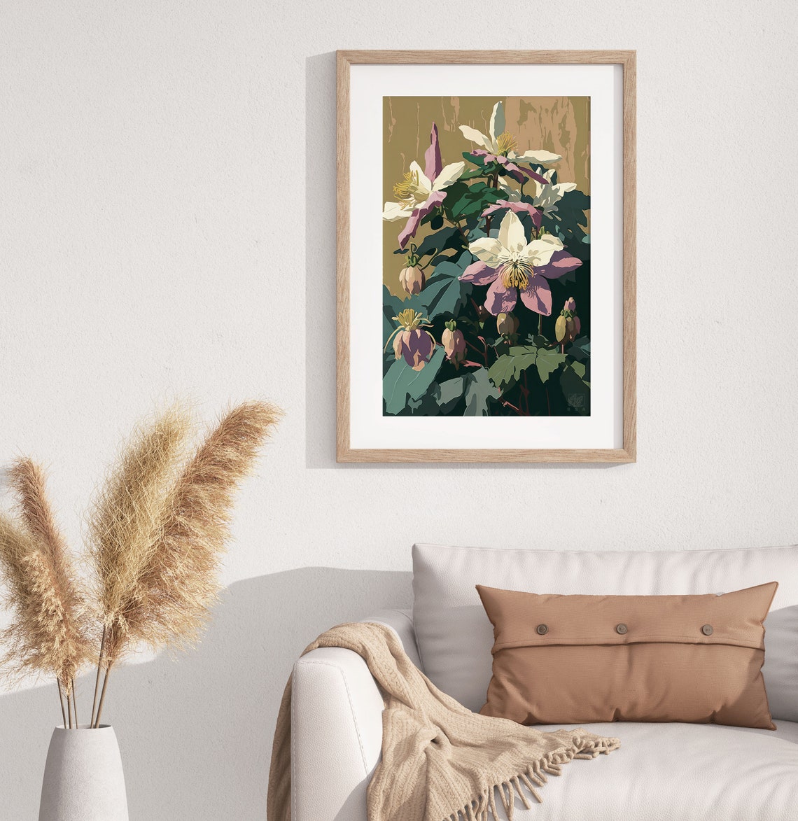 Colorado Columbine Wildflowers Pastel Botanical Garden Poster - Image 2