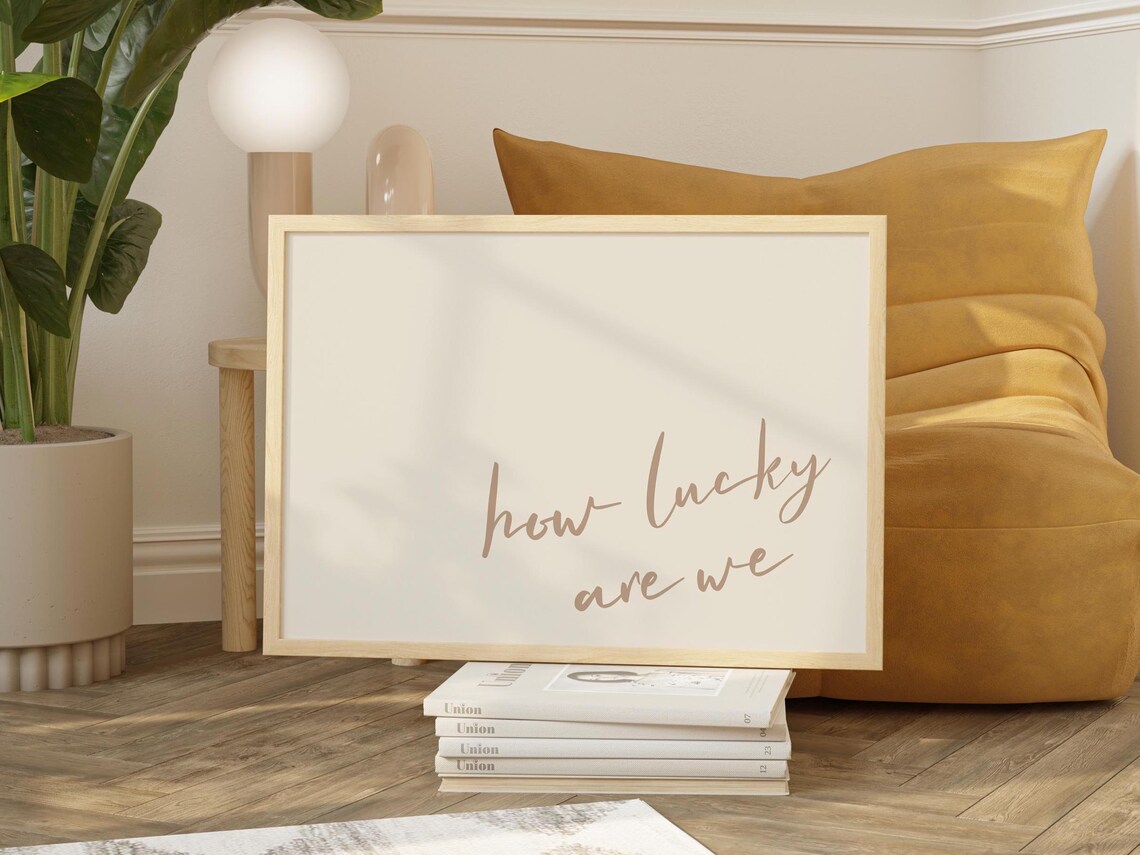 How Lucky Are We, Coastal Cowgirl Entryway Art