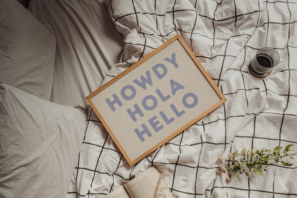 Howdy Typography Art, Southwestern Wall Decor - Image 2
