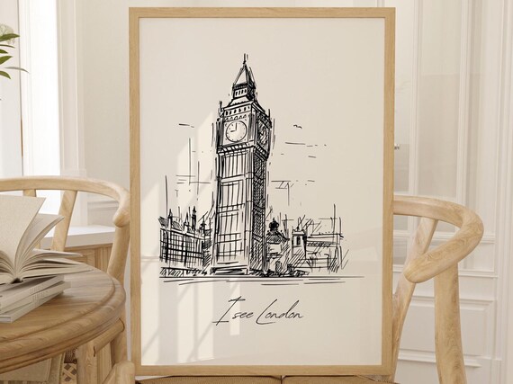 I See London France Funny Bathroom Wall Decor Print Sign Home Restroom Kids Birthday