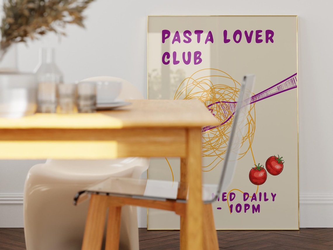 Spaghetti Retro Kitchen Wall Decor, Poster - Image 2