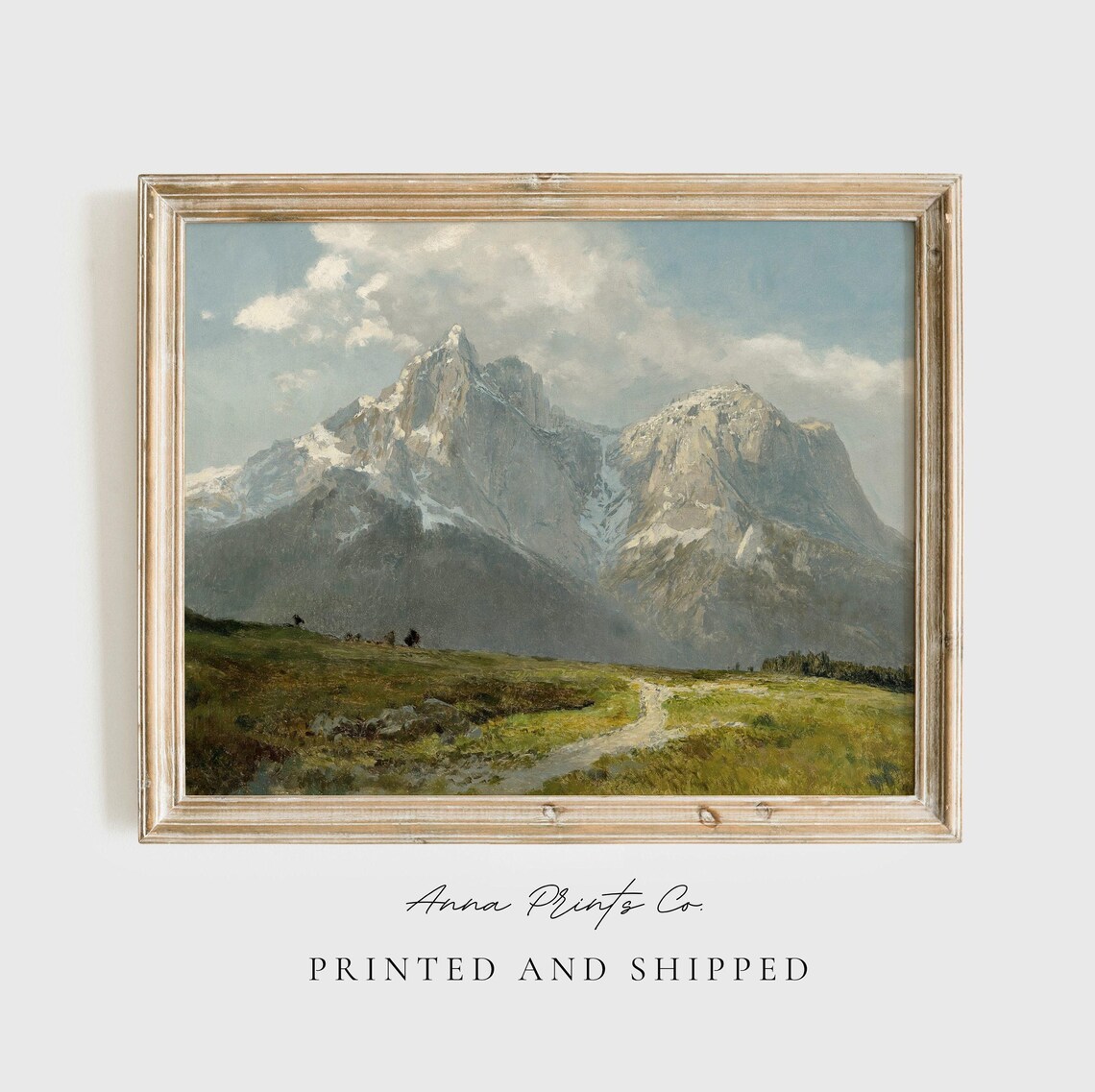 Vintage Austrian Mountain Landscape Art Print