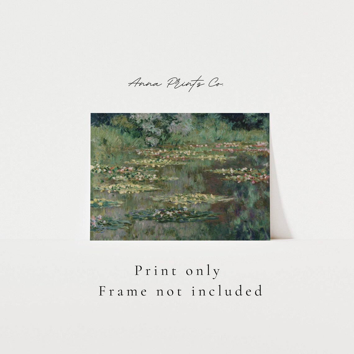 Claude Monet Waterlilies Pond Art Print, Impressionist - Image 3