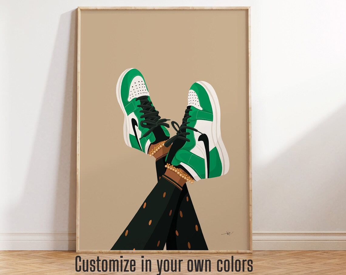 Indian Woman Feet In Sneakers Payal Art Print