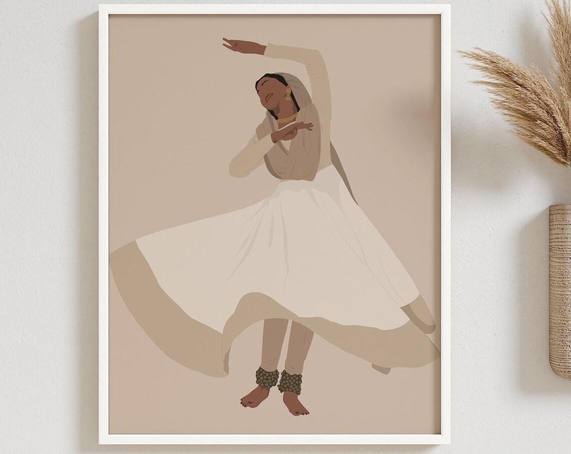 Sufi Kathak Dancer, South Asian Art Print