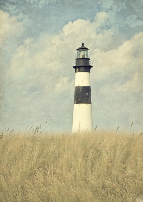 Custom Lighthouse Artwork, Soft Pastels Inspired By Hopper