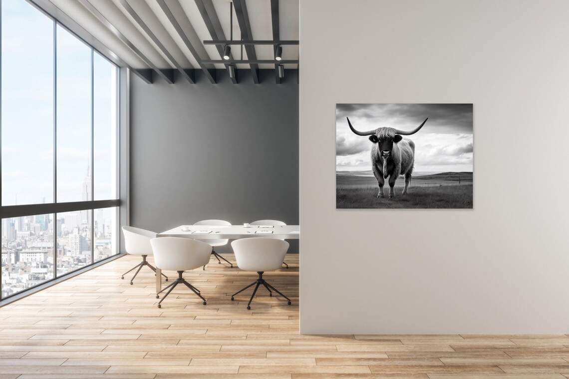 Majestic Bovine in Scottish Landscape Art Print - Image 2
