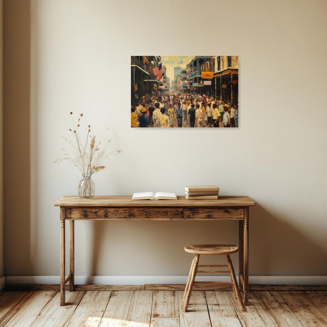 Bourbon Street New Orleans Crowd Celebration Street Parade Poster - Image 4