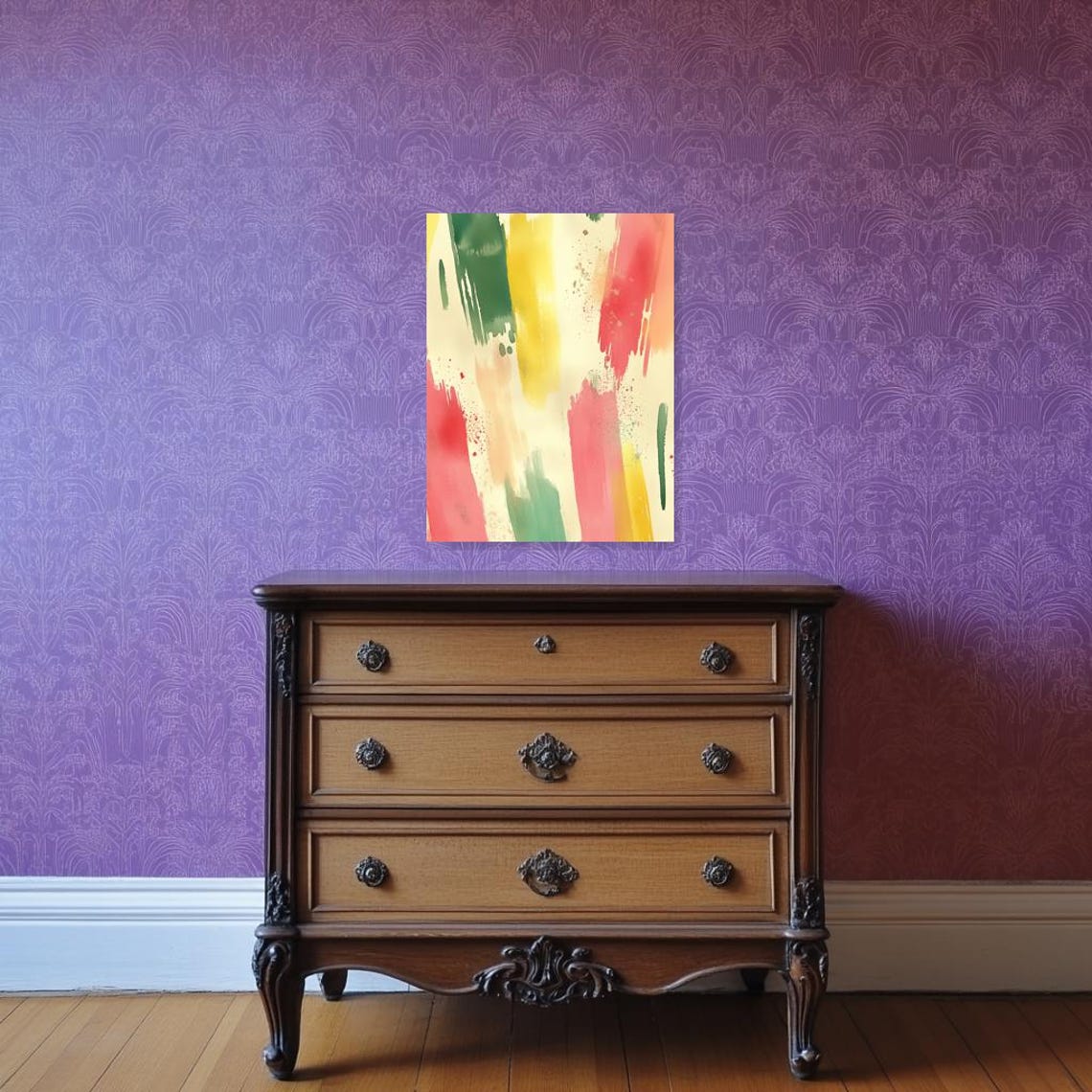 Colorful Abstract Print Inspired By Impressionism With Bold Brushstrokes For Stunning Wall Art And Home Decor - Image 2