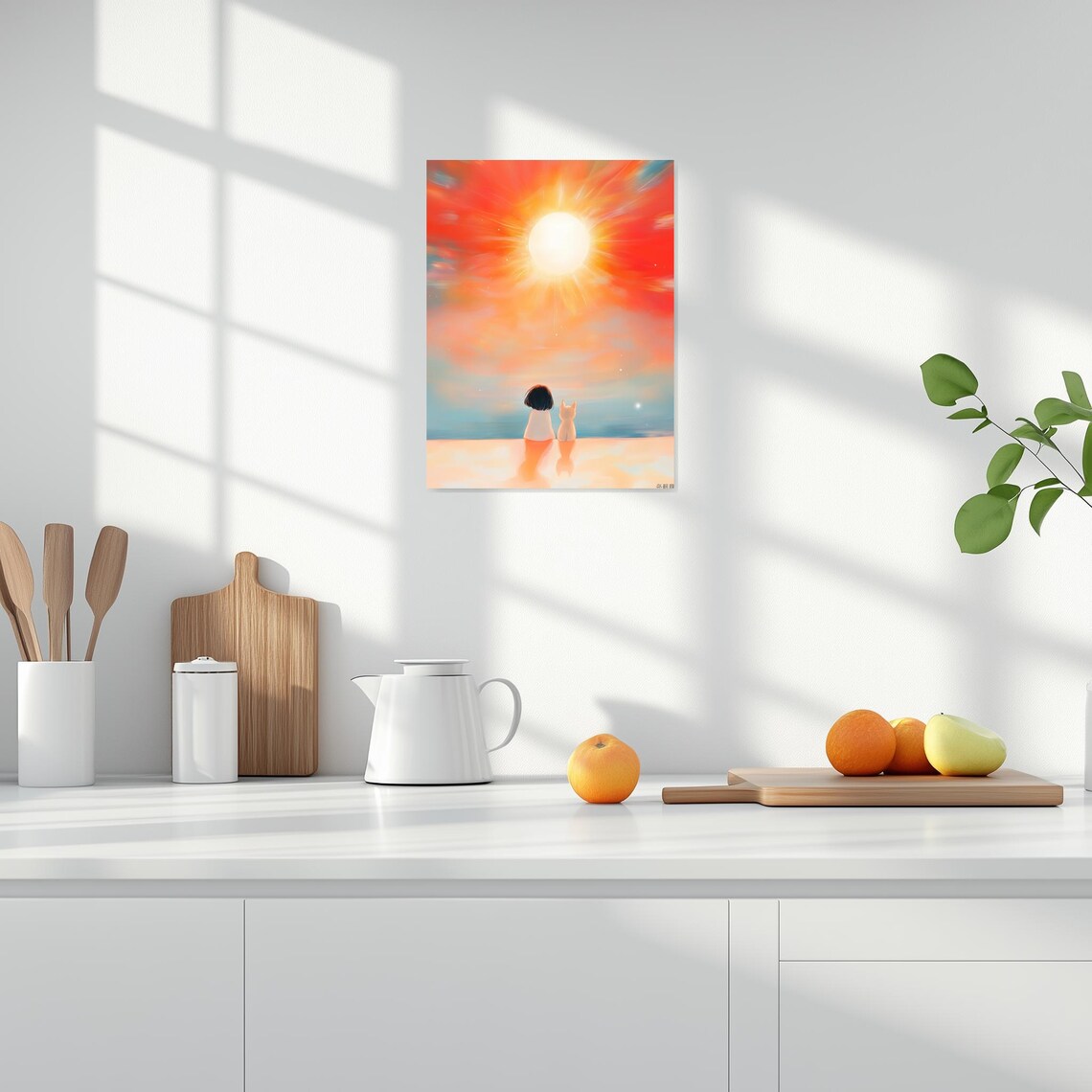 Dreamy Sunset, Impressionist Style Art Print - Image 3