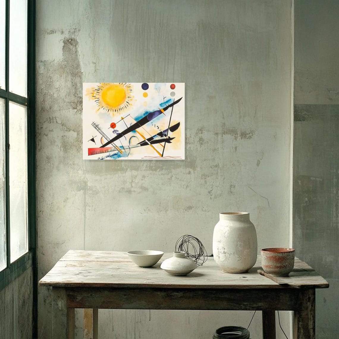 Abstract Colorful Print Inspired By Wassily Kandinsky For Modern Art Wall Decor Home Decor - Image 3