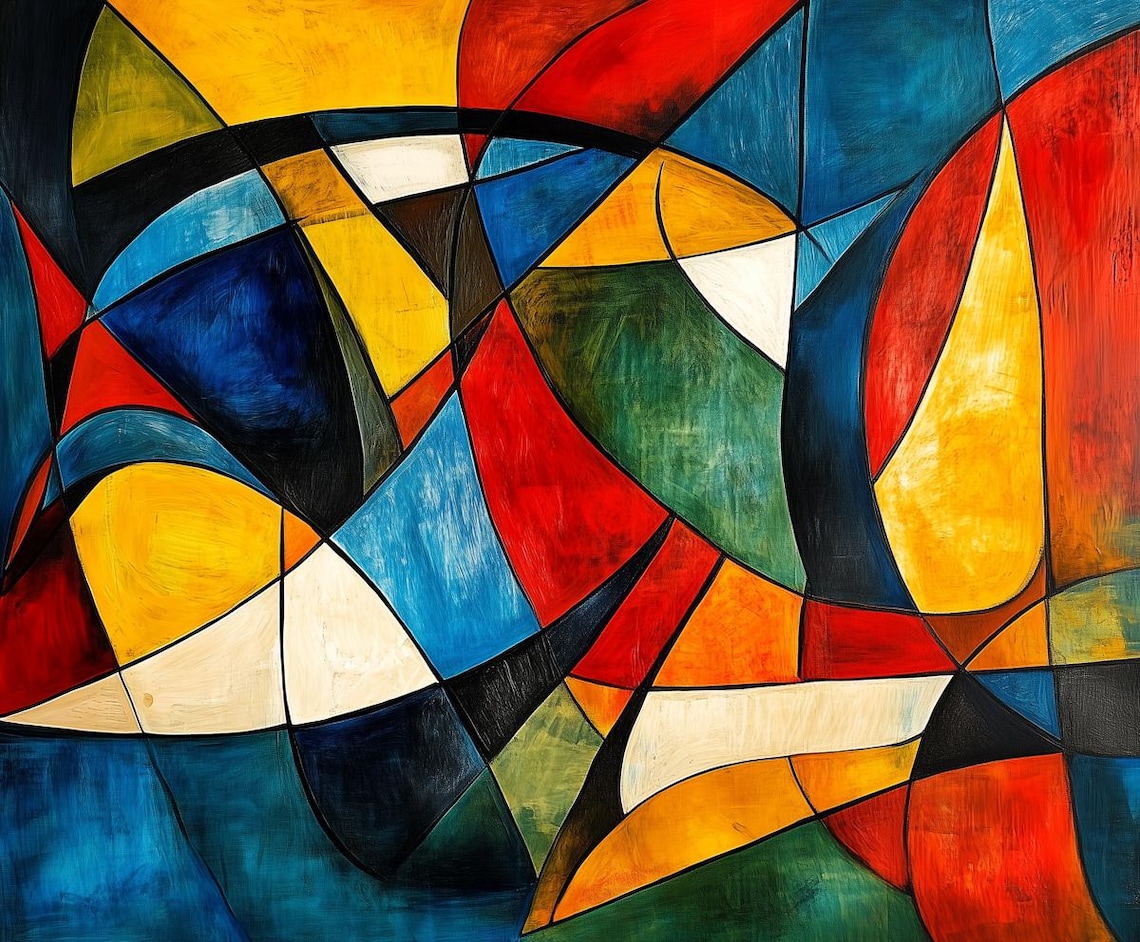 Kandinsky Inspired Abstract Print, Modern Decor