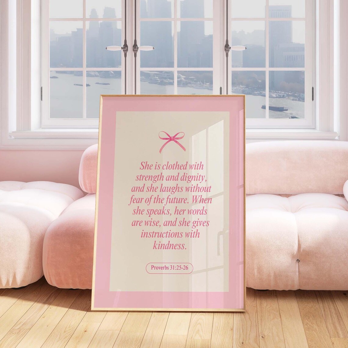 Proverbs 31:25-26 Scripture Wall Art, Bible Verse