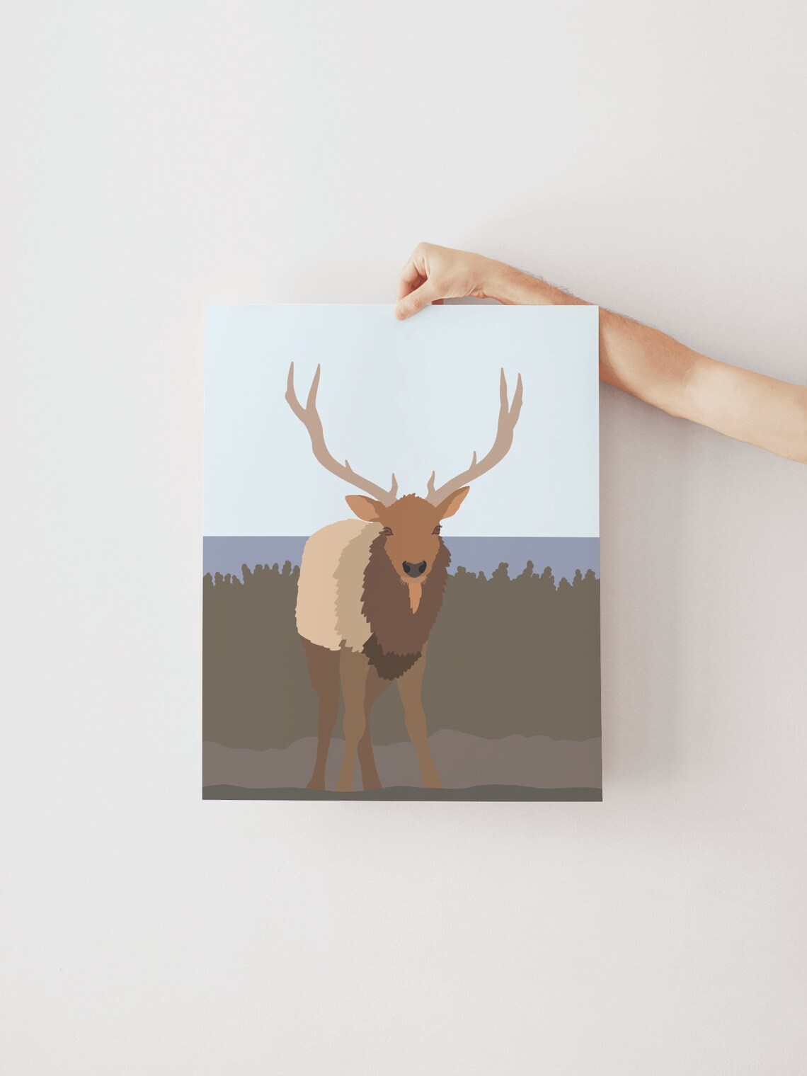 Elk Print, Northern Vintage Travel Poster - Image 2