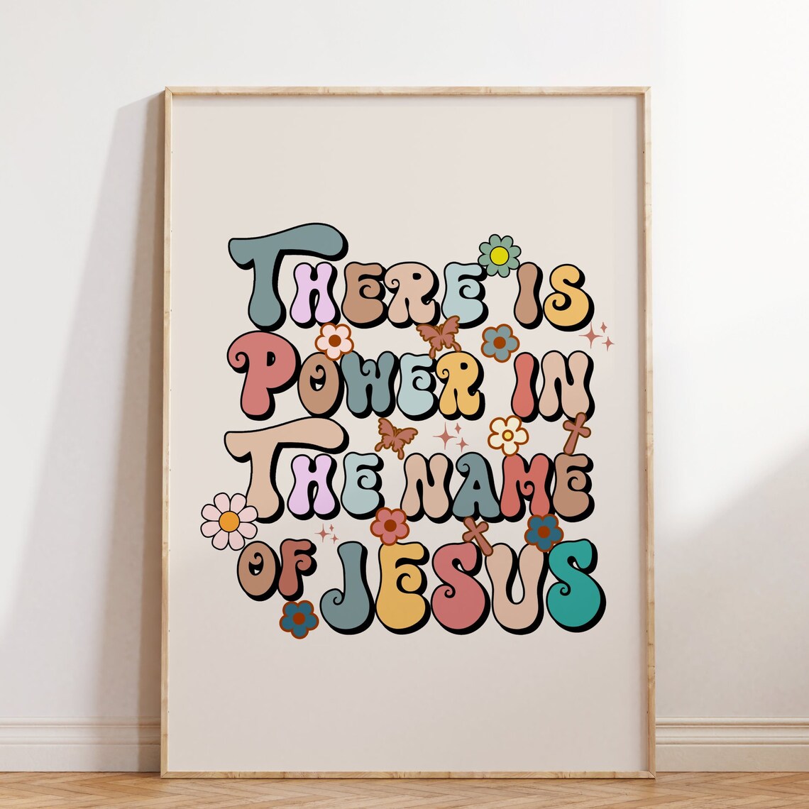 Retro Christian Jesus Faith Scripture Art Print - Image 2