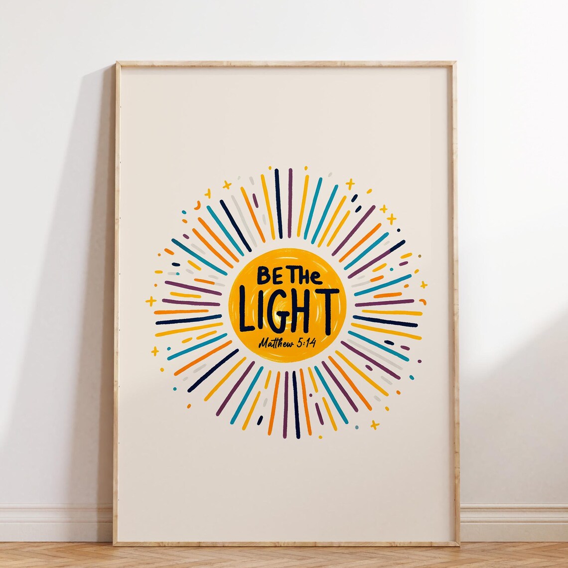 Be The Light Christian Bible Verse Poster Print