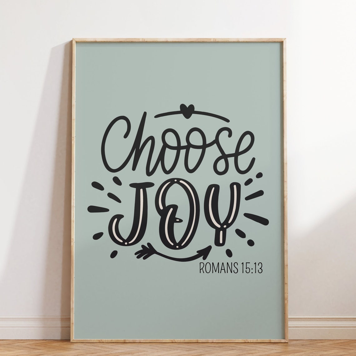 Choose Joy Print Christian Wall Art Romans Christian Poster Scripture Art Bible Verse Gift For Christians Wall Art Prints Wall Decor - Image 3