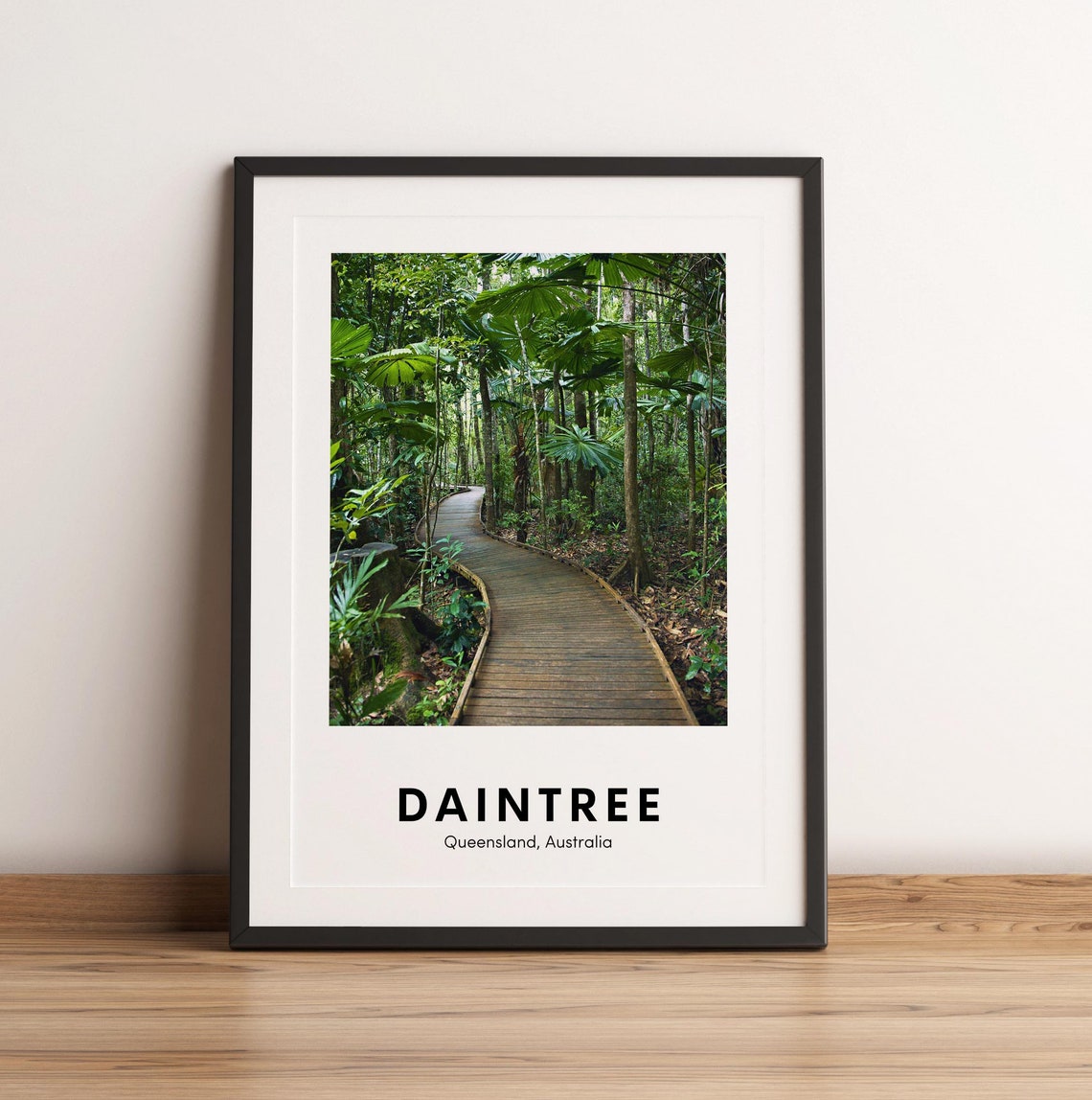 Daintree Queensland Rainforest Boardwalk Jungle Travel Poster