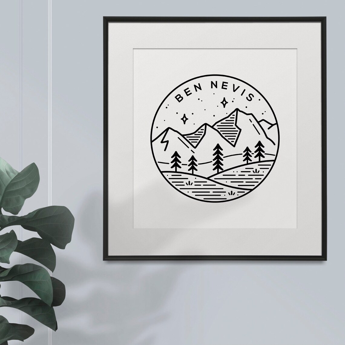 Ben Nevis Minimalist Landscape Travel Poster - Image 2