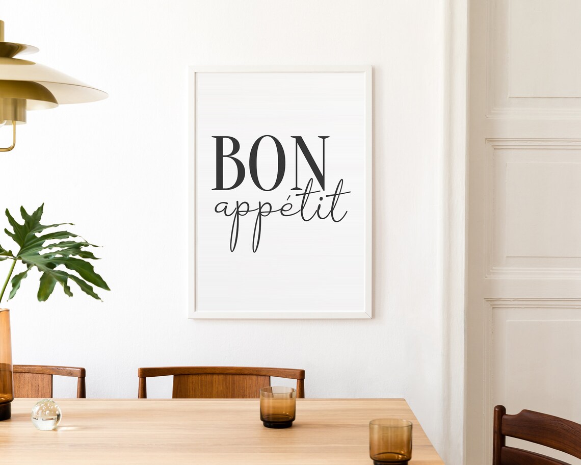 Instant Bon Appetit Kitchen Wall Art, Funny Dining Decor - Image 2