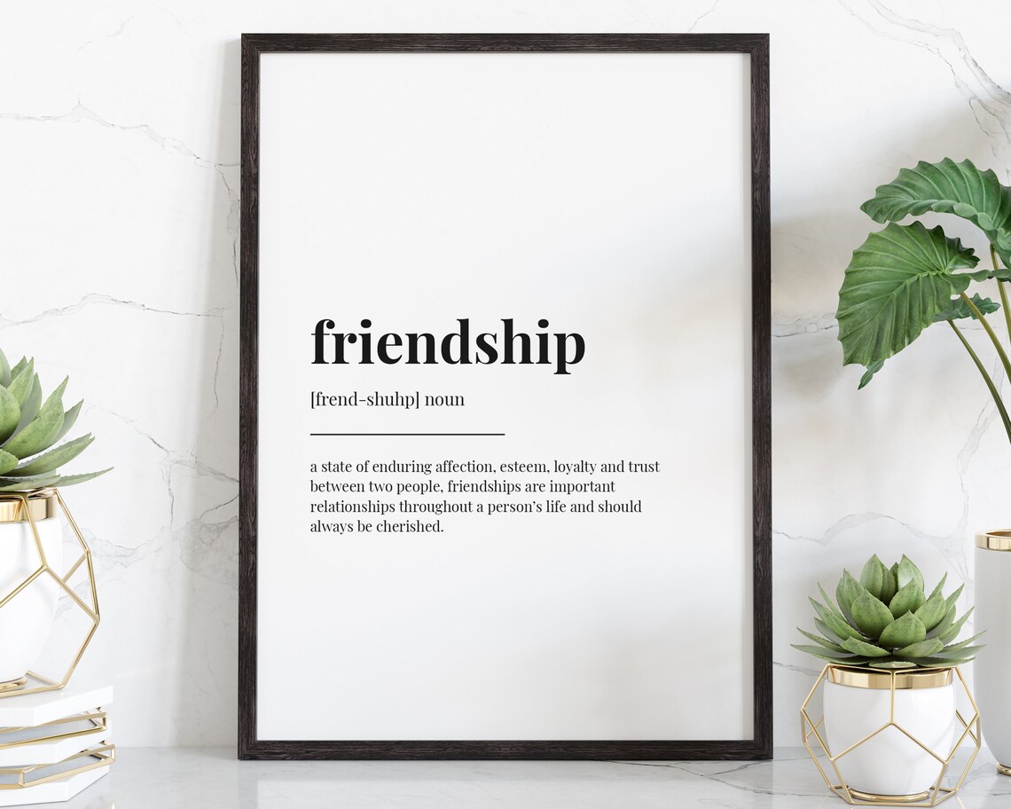 Friendship Definition Quote Art Print, Modern Wall Art - Image 3