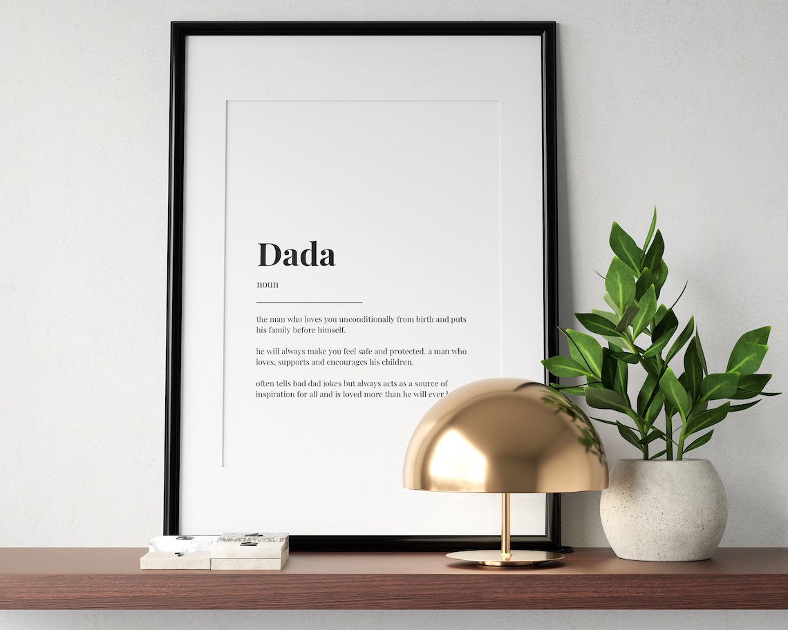Dada Definition Quote Wall Art, Funny Dad Gift - Image 3