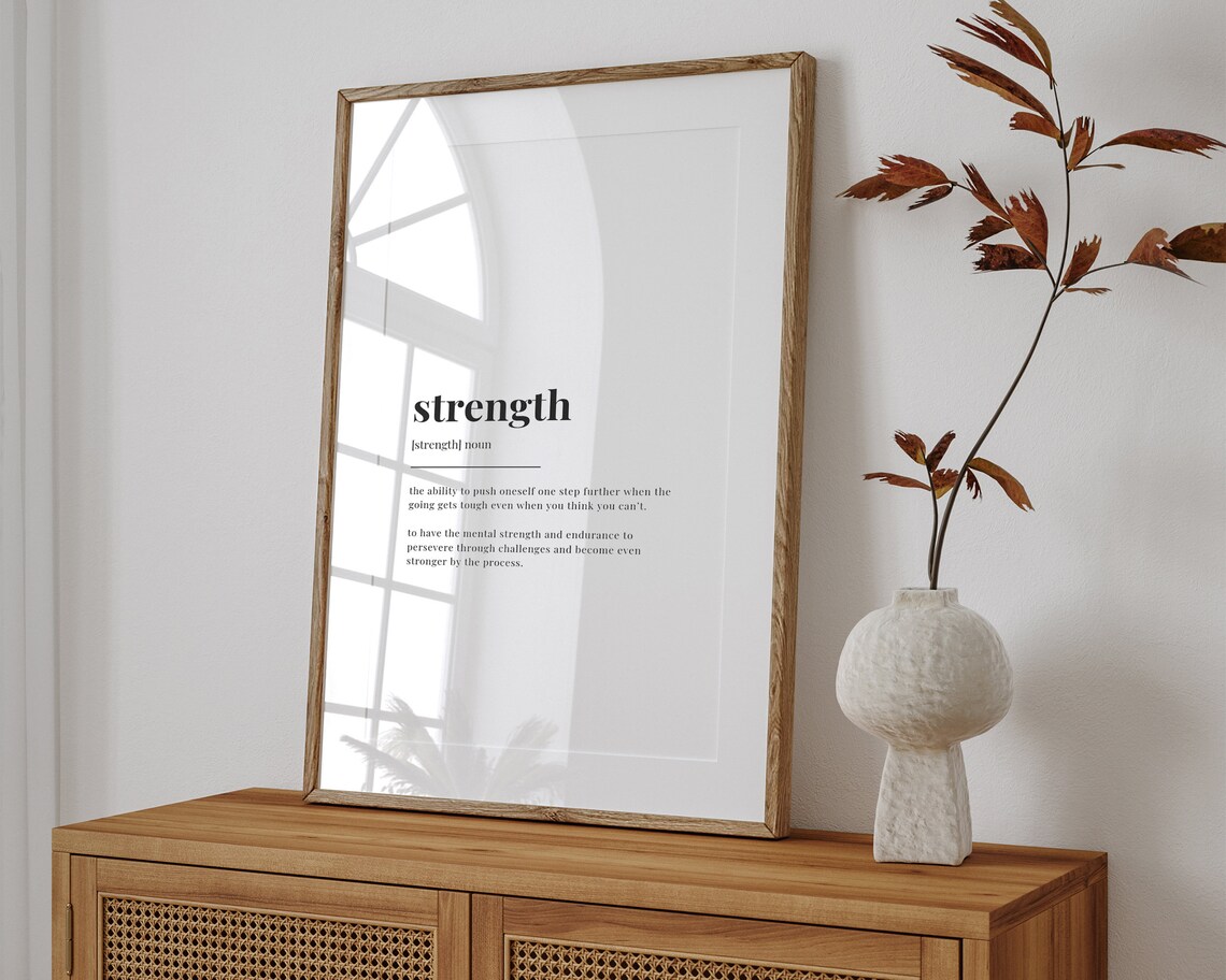 Strength Definition Quote, Wall Art Print - Image 2