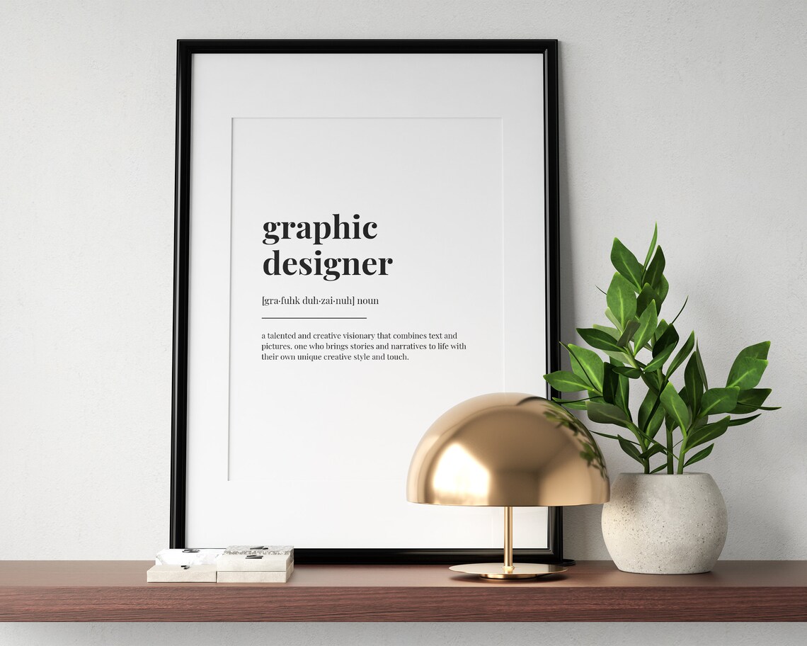 Graphic Designer Definition Typography Poster Print - Image 3